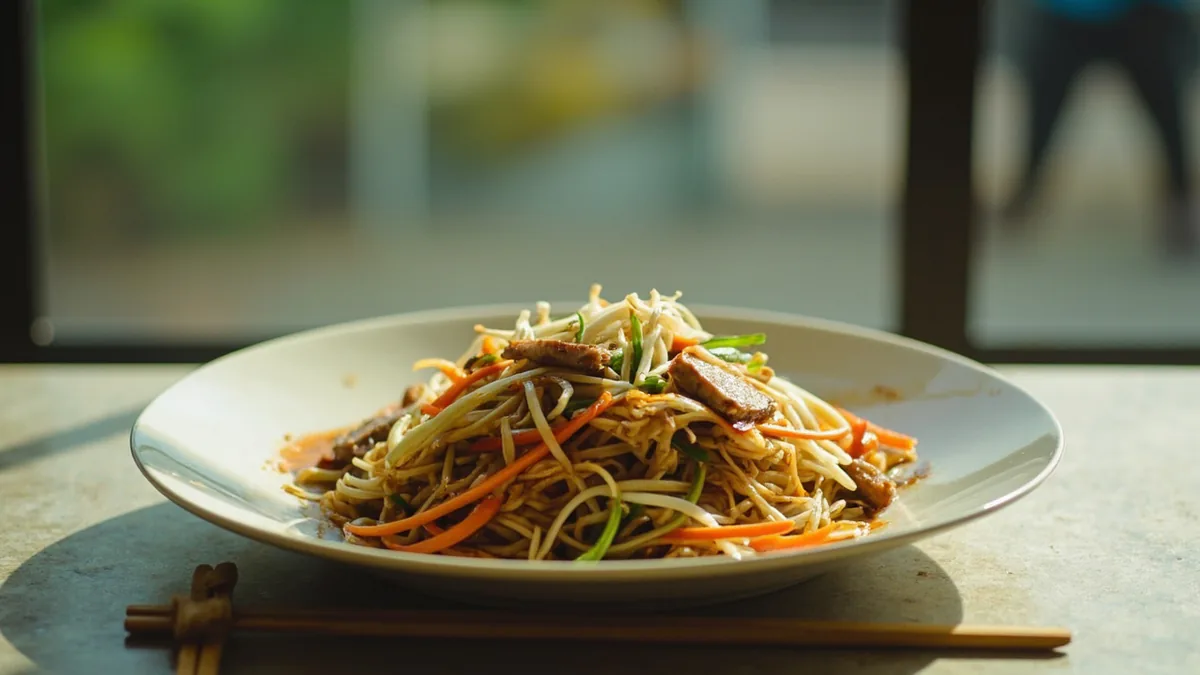 Chow mein (fried noodles): 炒面