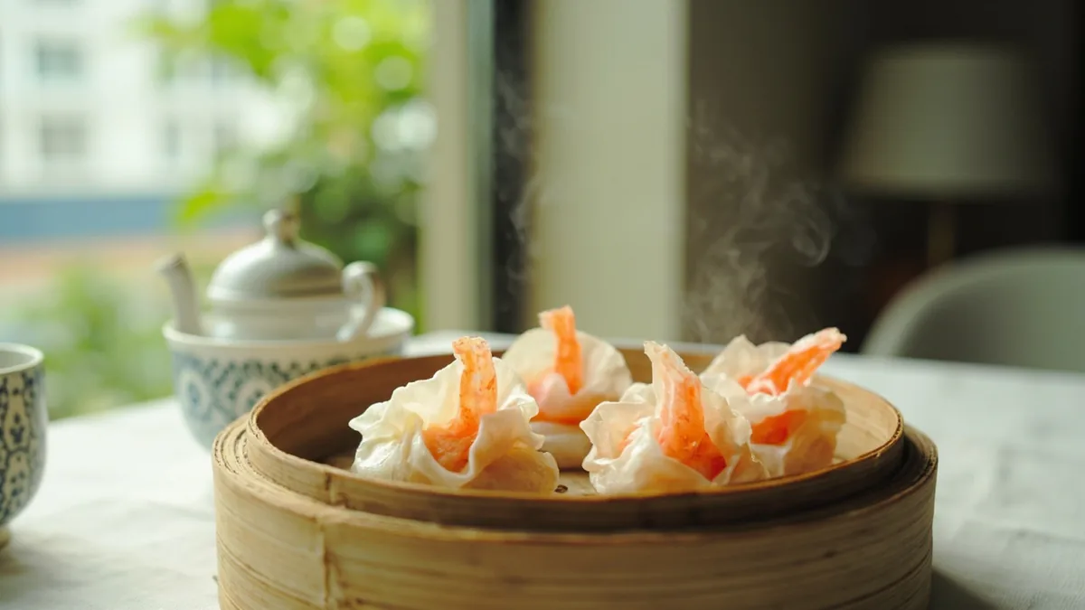 Har gow (shrimp dumplings): 虾饺