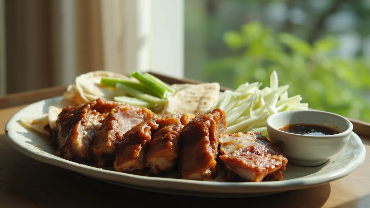 Peking duck: 北京烤鸭