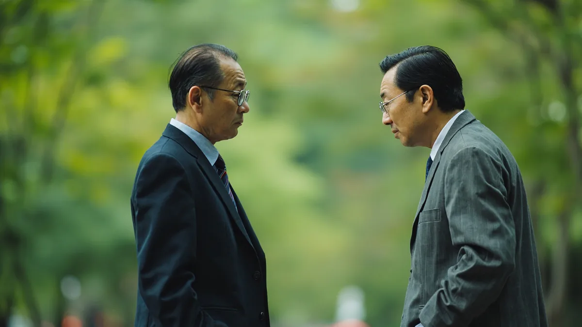 A person looks down dismissively from a raised position, illustrating “lofty and arrogant detachment” in Chinese: 高高在上 (gāo gāo zài shàng)
