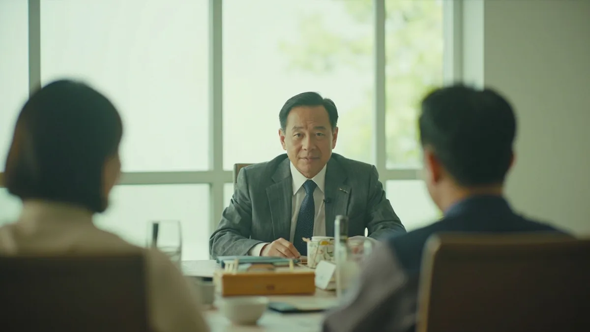 An adult confidently accepts a new position with proper authority, illustrating “proper justification” in Chinese: 名正言顺 (míng zhèng yán shùn)