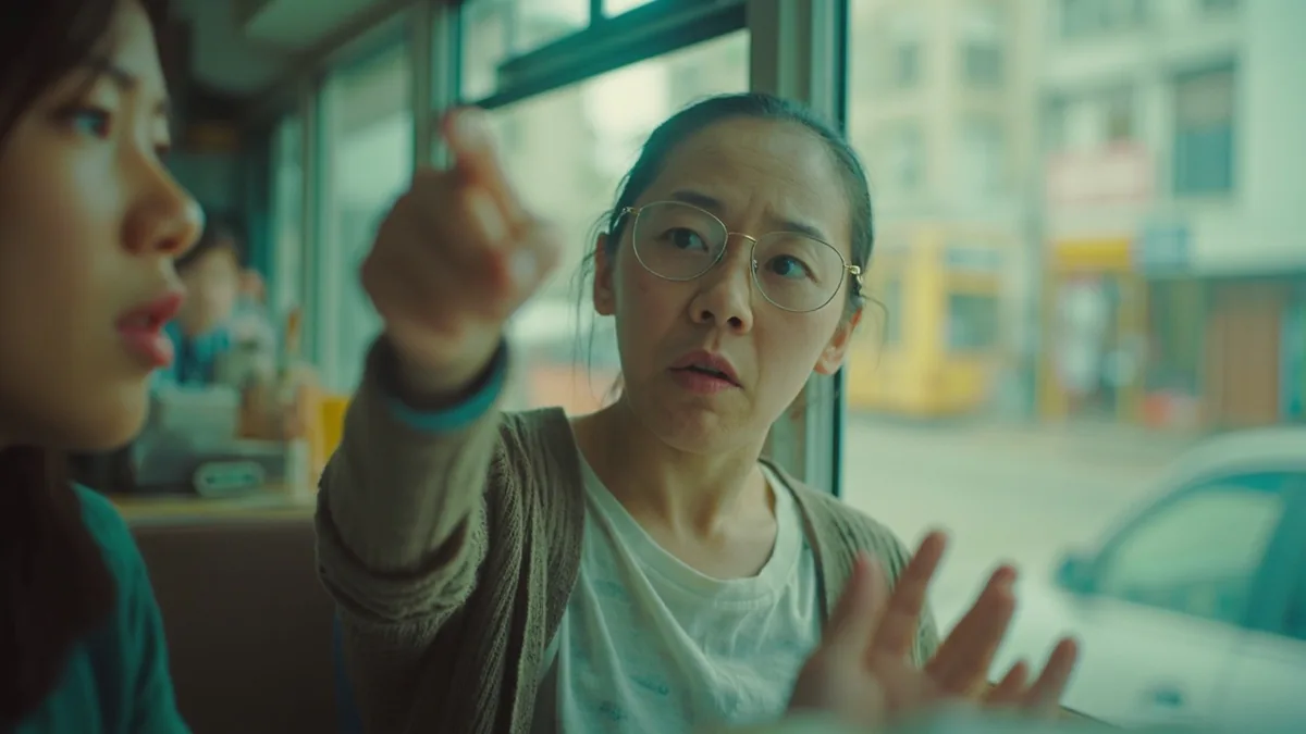 A person urgently gestures for help and points toward a problem, illustrating “call the police” in Chinese: 快报警 (kuài bàojǐng)