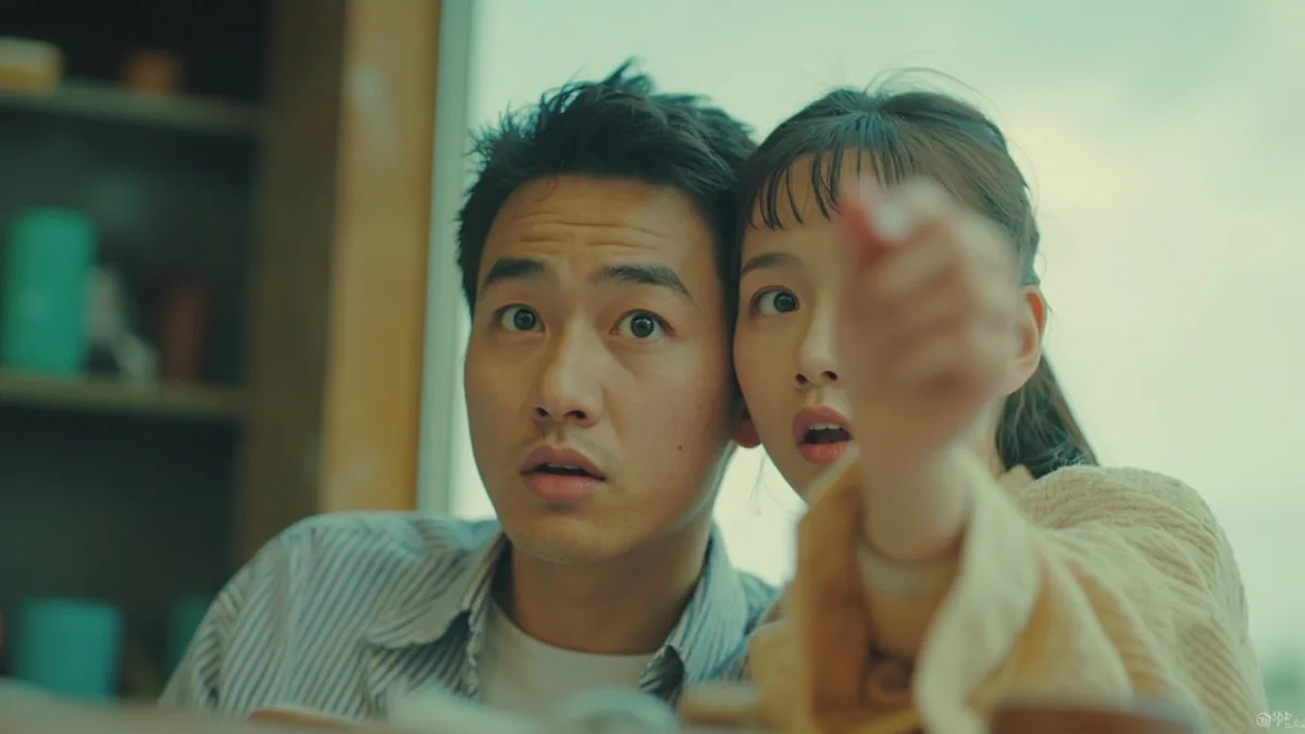 Two friends exchange a worried glance while one subtly checks their obscured wrist, illustrating “do we have enough time” in Chinese: 时间来得及吗？ (shíjiān lái de jí ma?)