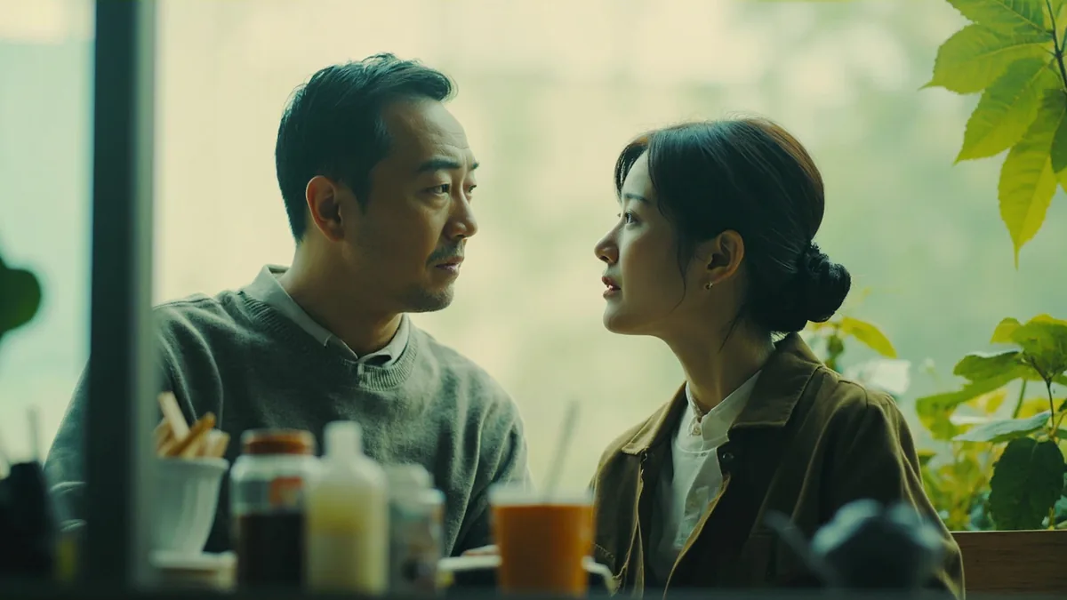 A person looks directly at another with a questioning gaze, illustrating “don't lie to me” in Chinese: 别骗我 (bié piàn wǒ)
