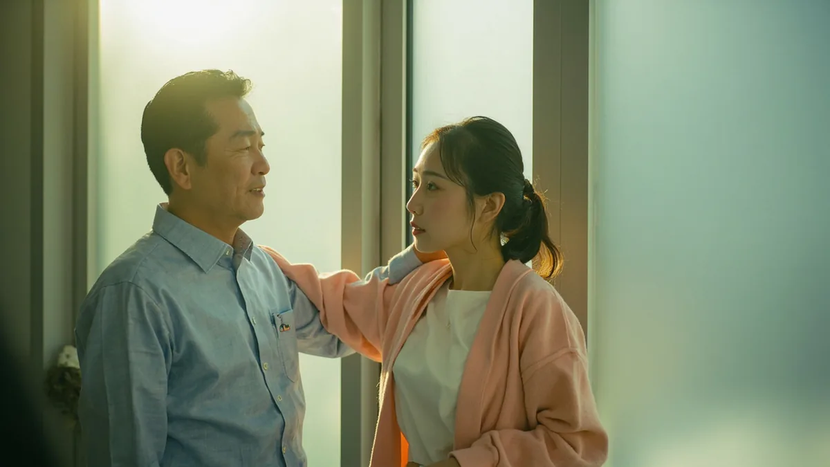 A friend offers a reassuring pat on the shoulder before an important test, illustrating “good luck” in Chinese: 祝你好运 (zhù nǐ hǎo yùn)