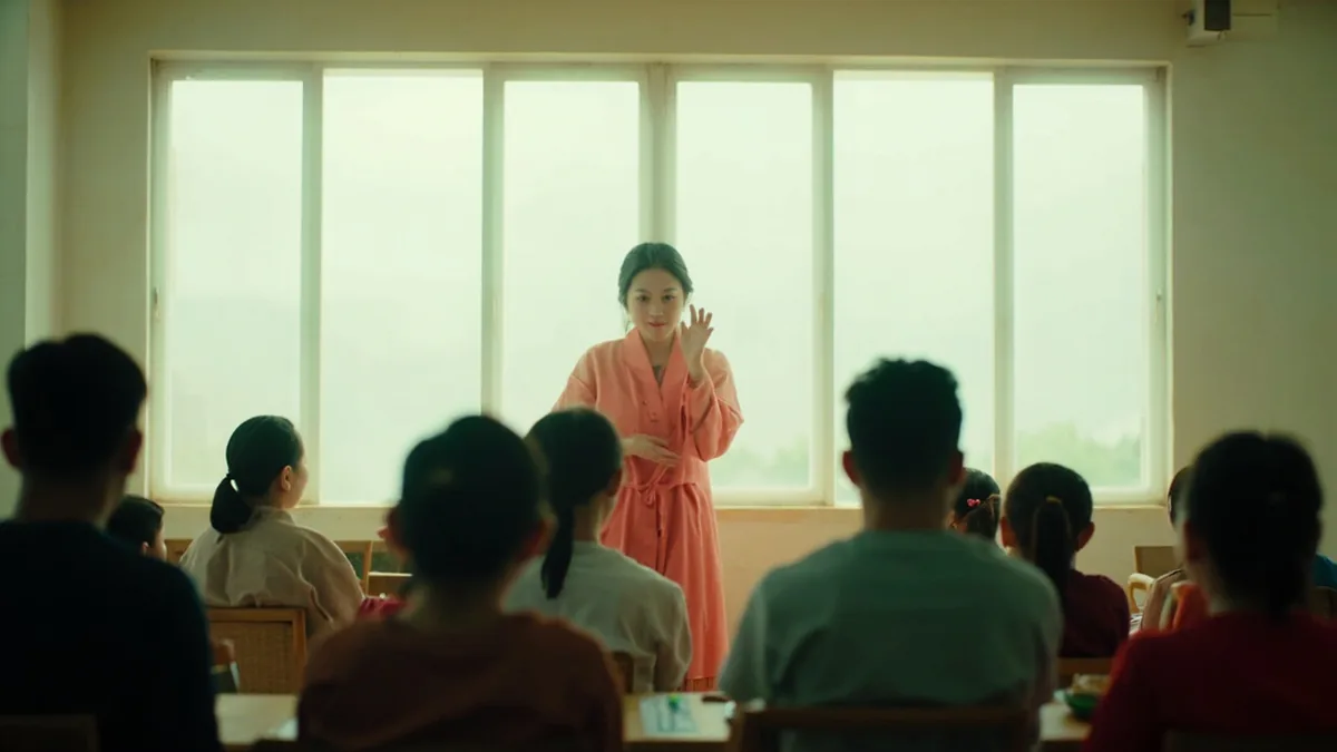A group leader scans a small gathering before starting an activity, illustrating “is everyone here” in Chinese: 大家都到齐了吗？ (dàjiā dōu dàoqí le ma?)