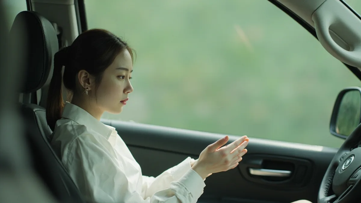 A passenger asks a driver to alert them upon arrival at a stop, illustrating “please tell me when we arrive” in Chinese: 到了叫我一下 (dào le jiào wǒ yīxià)