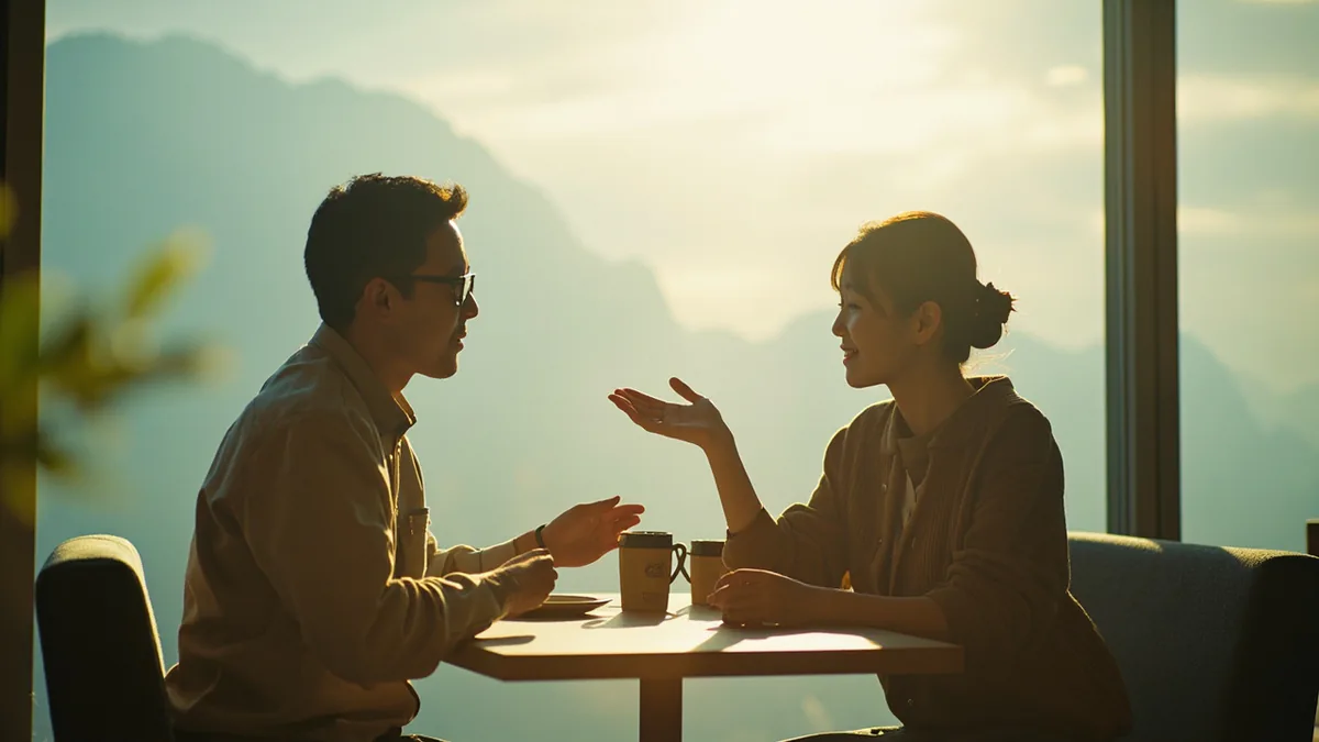 Two friends discuss their plans for the current day, illustrating “today” in Chinese: 今天 (jīn tiān)
