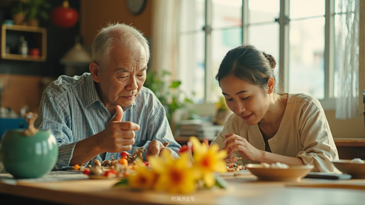 An older man gives a thumbs-up while working at a table, illustrating “very good” in Chinese: 很好 (hěn hǎo)