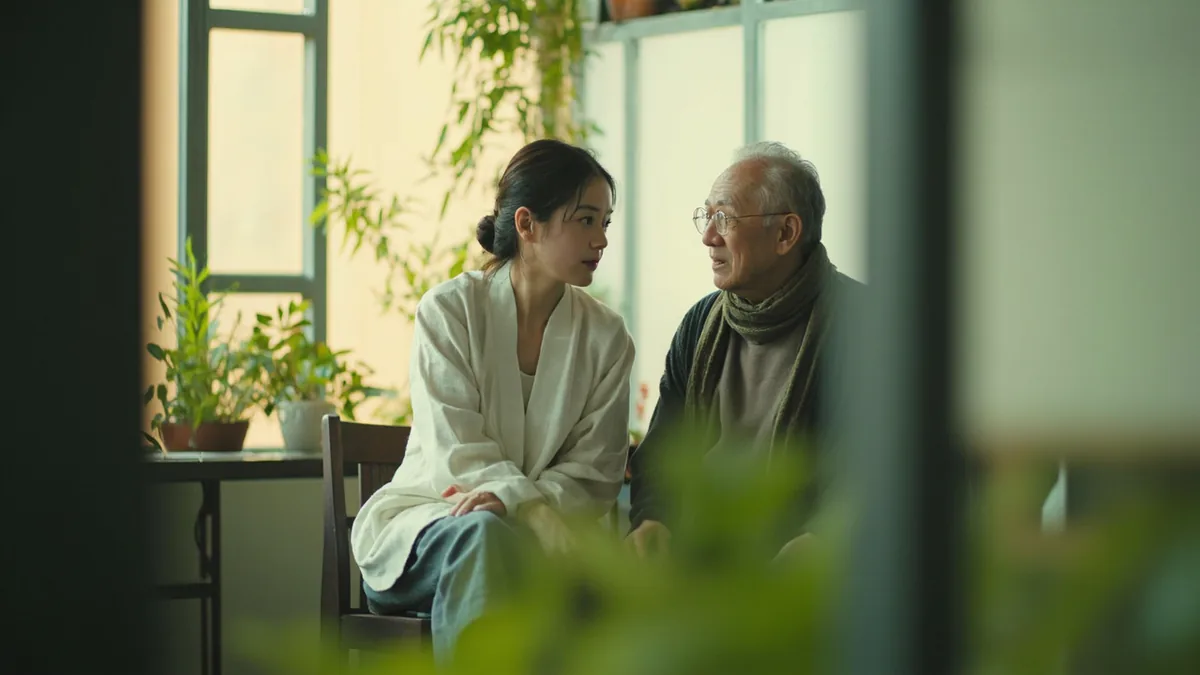 A young adult shows deep gratitude for a thoughtful favor, illustrating “you're so kind” in Chinese: 你真好 (nǐ zhēn hǎo)